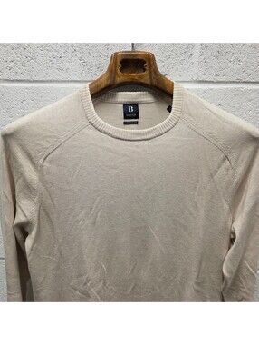 BOGGI Milano Sweater Men  M 100% Cashmere Silk  Quite Luxury Pullover 21x26